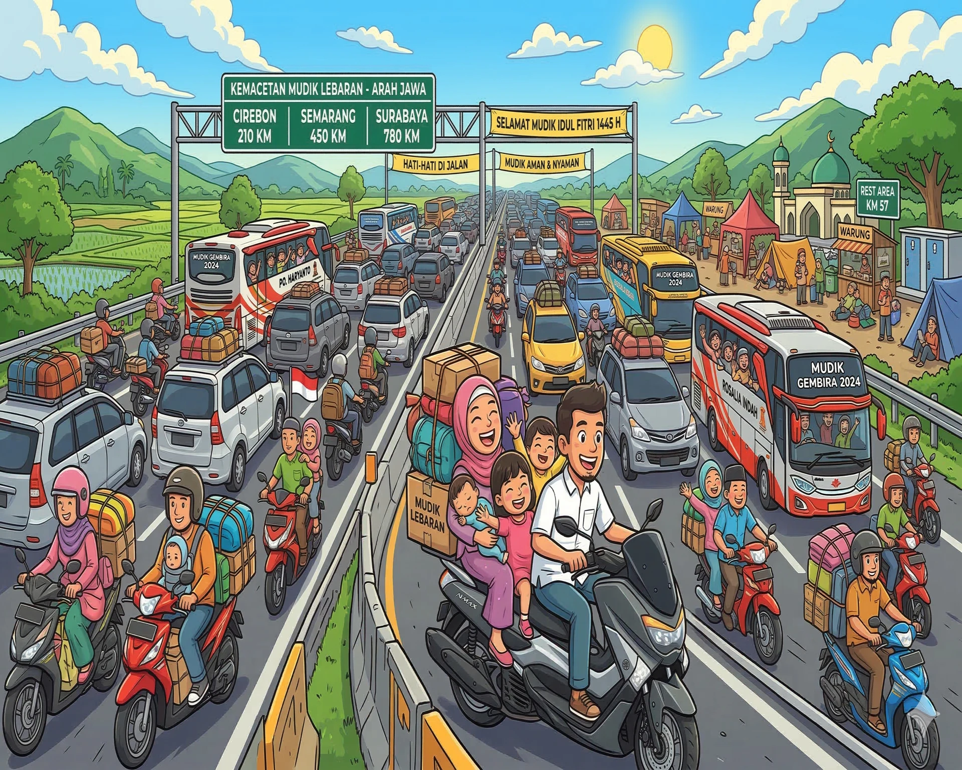 yang mau mudik lebaran, semangat ya!