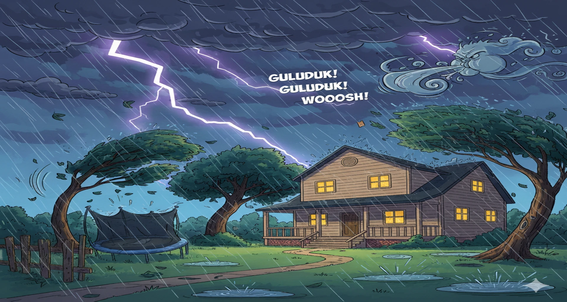 Wahhh Angin Kencang dan Hujan Petir Melanda!