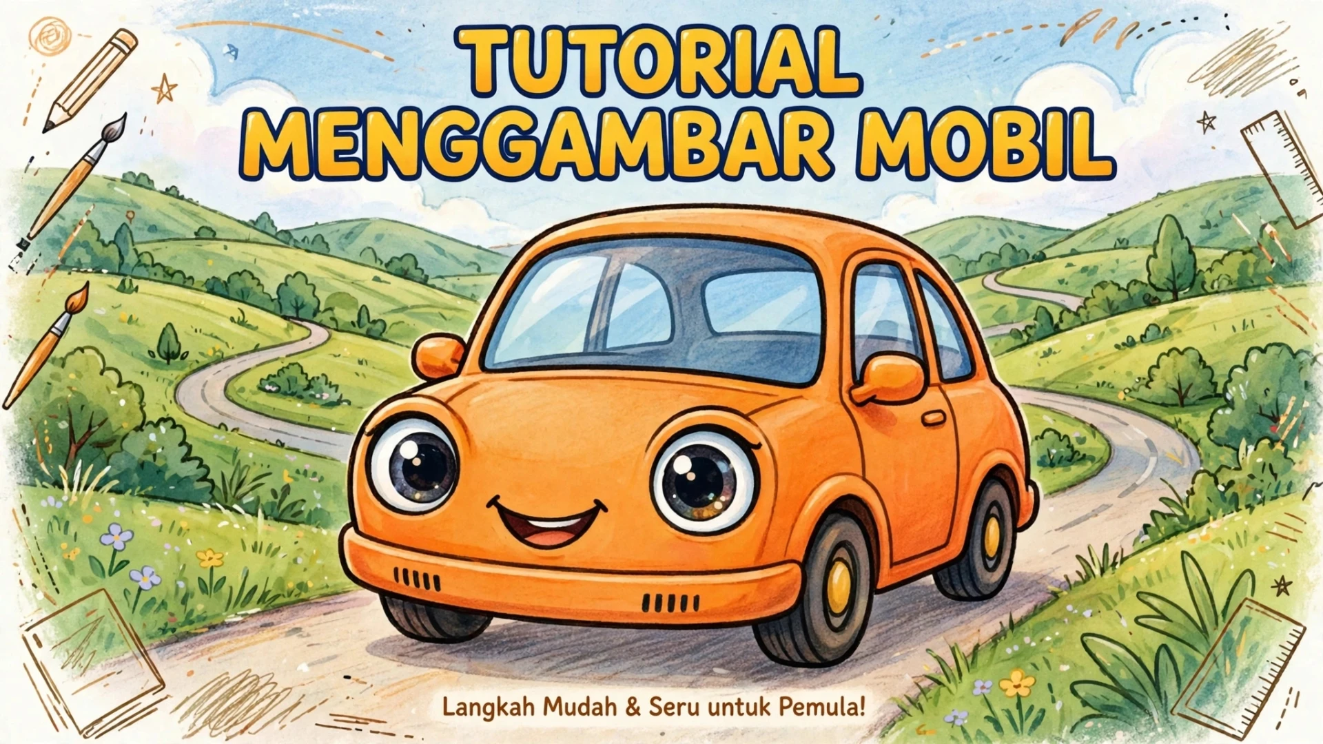 Menggambar Mobil Sederhana